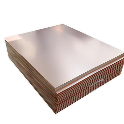 H63 Large Copper Sheet Plate Metal 500mm 1000mm Bright Annealing
