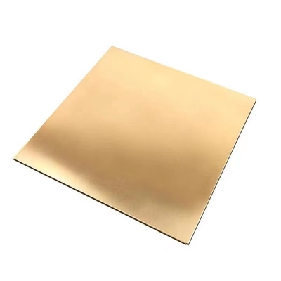 H63 Large Copper Sheet Plate Metal 500mm 1000mm Bright Annealing